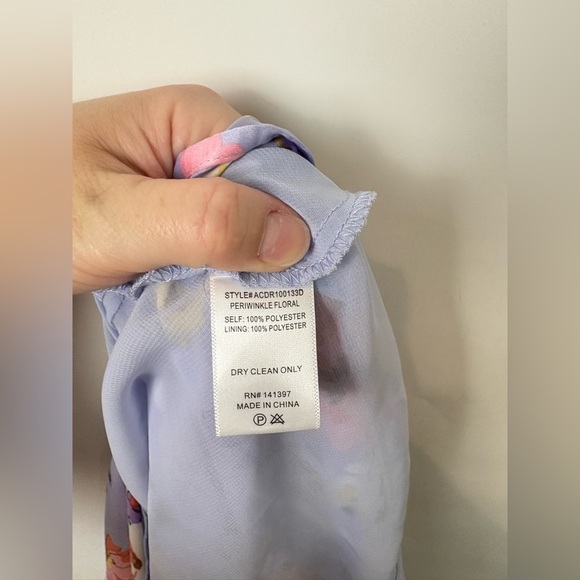 NWT ASTR The Label Gaia Floral Midi Dress Periwinkle - Picture 10 of 11